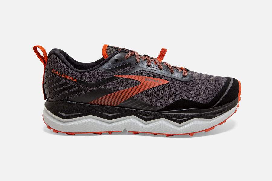 Brooks Caldera 4 Mens UK - Trail Running Shoes - Black/Grey 014-MIQFEP